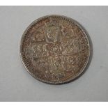 Victorian silver godless florin 1849 E F condition