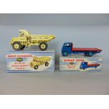 Two Dinky Toys in original boxes including Guy Flat Truck 512 and Enclid Rear Dump Truck 965 (2)