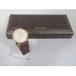 1960s gent's 9ct Longines dress watch, the champagne dial with subsidiary second dial and gilt Roman