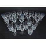 A collection of approx 25 cut drinking glasses, various sizes and styles