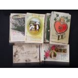 A large quantity of mixed post cards, subjects include romantic, humorous, seasons greetings,