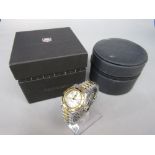Ladies's Tag Heuer professional 200 metre bi-colour watch, the silvered dial with luminous baton