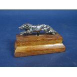 1960 silver model of a running fox, maker J B Chatterley & Sons, Birmingham 1966, formerly the