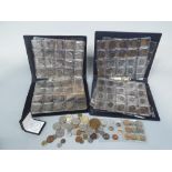 Two folios of English silver and copper coinage, mainly George VI and later, (but some earlier)