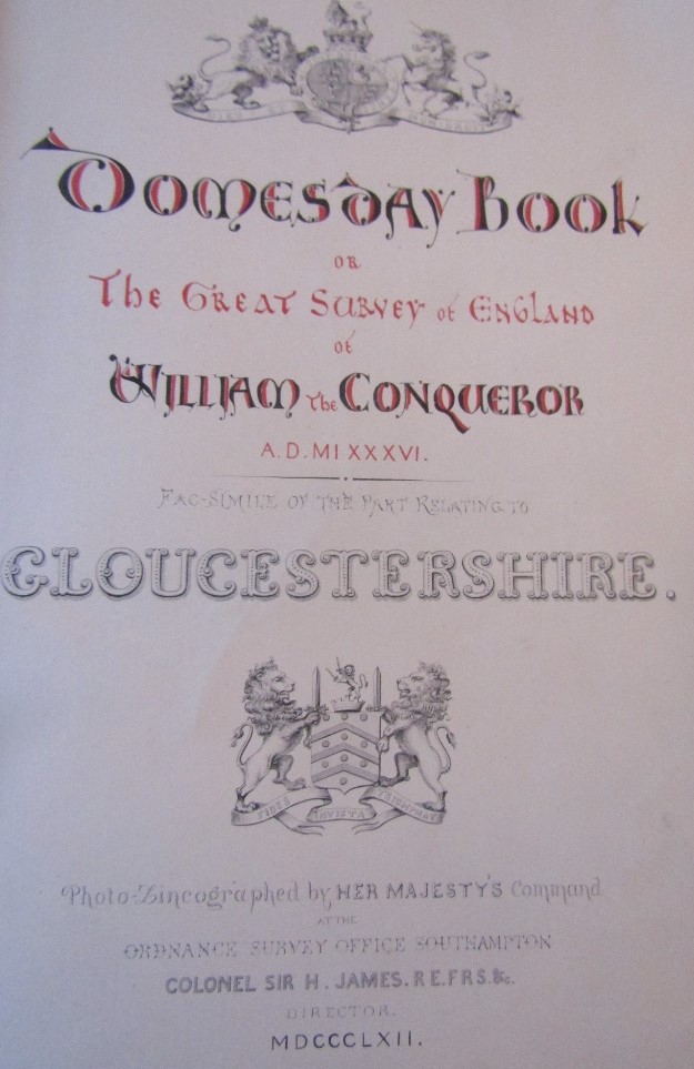 Domesday Book or The Great Survey of England of William the Conquerer - facsimile of the part