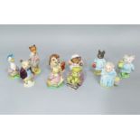 A collection of ten Beswick Beatrix Potter figures including Mrs Tiggy Winkle, Old Mr Brown, Foxy