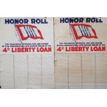 Four unframed U.S propaganda posters including "Victory" Liberty Bond, YMCA United War Work Campaign