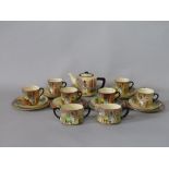 A collection of Royal Doulton Gaffers series ware teawares comprising teapot, milk jug, sugar
