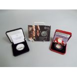 Father Christmas 2018 silver proof piedfort 50 coin, Royal Engagement (Prince Harry) proof silver