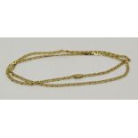 14k flat curb link necklace, 16g