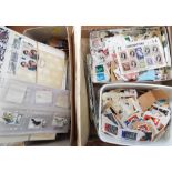 A stockbook containing a quantity of mainly British mint stamps, further British mint stamps, some