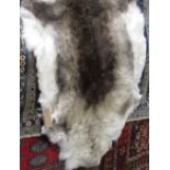 A pelt rug, probably reindeer, 130 x 100cm