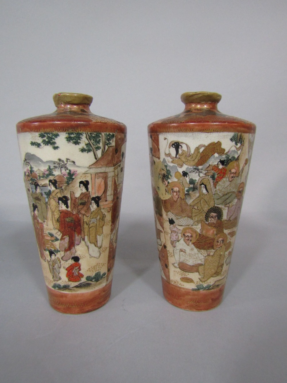 A collection of oriental ceramics comprising a pair of 19th century blue and white vases and - Image 3 of 3