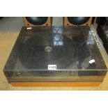Thorens record player with loose removeable lid (no visible model number)