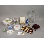 A collection of ceramics and glassware including Royal Worcester Evesham pattern wares, Wedgwood and