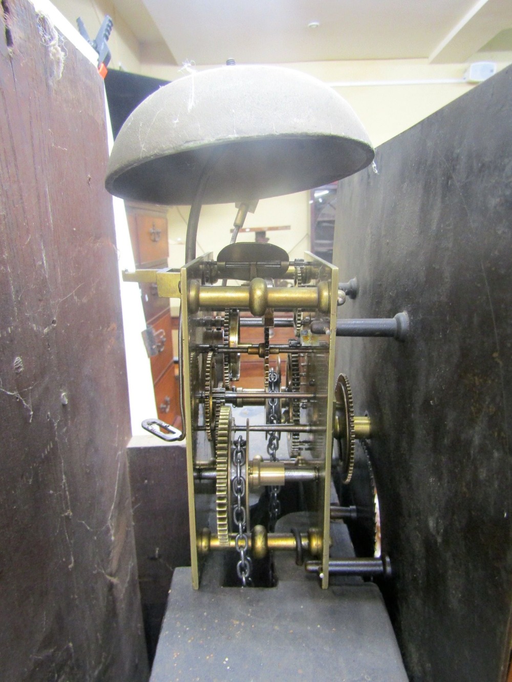 A Georgian mahogany longcase clock by Edward Bilbie of Chew Stoke, the square brass dial with etched - Image 6 of 7