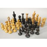 Collection of chess pieces, box wood ebony and other timbers (incomplete sets)