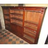 A good quality Victorian mahogany three sectional bookcase fitted with several adjustable shelves,