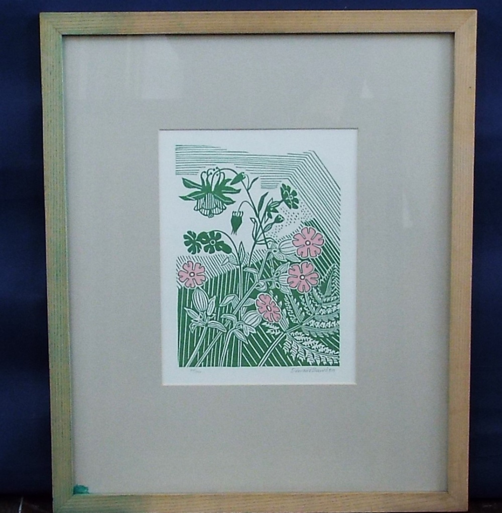 Edward Bawden (1903-1989) - 'Campion and Colombine', 44/500 lithograph, 25 x 18cm, framed - Image 2 of 3