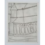 Ben Nicholson (1894-1982) - 'Fragment of Tuscan Cathedral, Lafranca', 88/380 drypoint / etching,