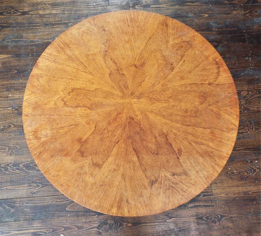 A. H. McIntosh of Kirkcaldy - Teak 'Sunburst' coffee table, the circular top upon tapered legs - Image 2 of 3