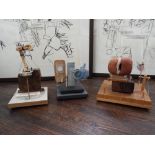Three abstract sculpture studies in the manner of John Maltby