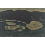 Robert Breman (20th century) - 'Celtic Landscape', oil on paper, 16 x 24cm, framed