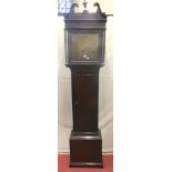A Georgian mahogany longcase clock by Edward Bilbie of Chew Stoke, the square brass dial with etched