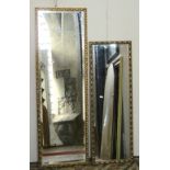 Six contemporary gilt framed wall mirrors of varying size and design, mainly with foliate detail and