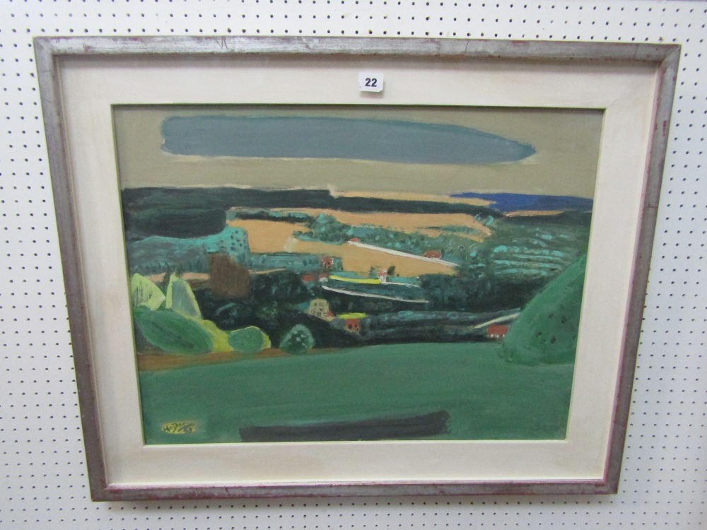 Henri Hayden (1883-1970) - Landscape, signed and dated 1959, Gouache, framed - Image 3 of 3