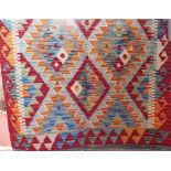 Vegetable dye wool Choli Kelim runner, 125 x 85cm