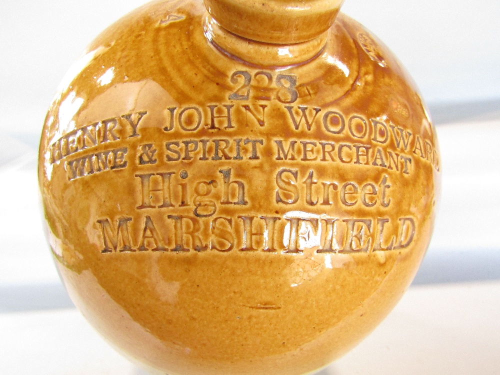 A substantial four gallon salt glazed merchants flagon, 228 Henry John Woodward, Wine & Spirit - Image 2 of 2