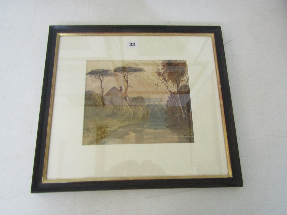 David Cox - (B.1914) 'Landscape', signed, watercolour, 22.5 x 27cm, framed - Image 3 of 3