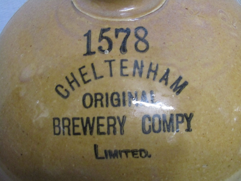 A vintage glazed stoneware two gallon flagon impressed 1203, Smithyman & Co Wine and Spirit - Image 2 of 3