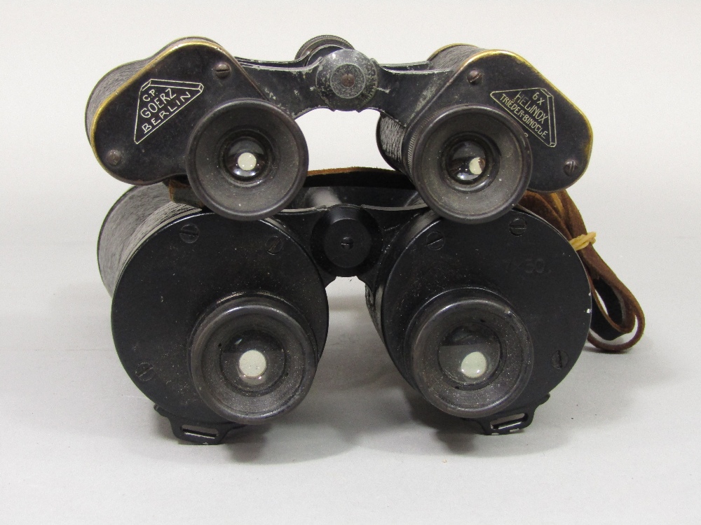 Two pairs of binoculars to include German Goerz 6 x 30 with strap and a pair 7 x 50 (unknown - Image 2 of 2