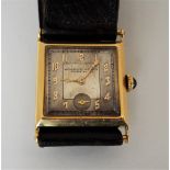 Good quality art deco 1920s Vacheron Constantin gent's 18ct dress watch, the silvered dial with gilt