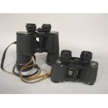 Two pairs of German Carl Zeiss Jenoptem binoculars, 10 x 50 w and 8 x 30 w, multi-coated C/W