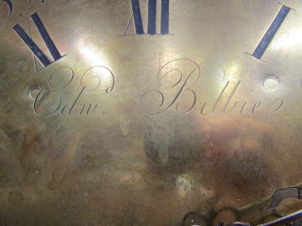 A Georgian mahogany longcase clock by Edward Bilbie of Chew Stoke, the square brass dial with etched - Image 4 of 7