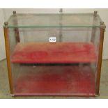 A vintage 'Displayall' PAT number 463733, small counter top shop display cabinet with glazed