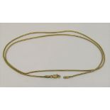 18ct snake link necklace, 7.3g (clasp af)