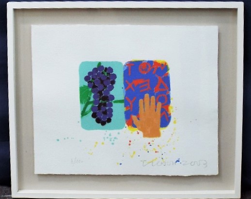 Joe Tilson (B.1928) - 'Hand & Grapes', signed and dated 2003, Screenprint, framed - Image 2 of 4