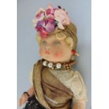 Lenci type character doll, donated in 1944 as a competition prize by The Princess Elizabeth; doll