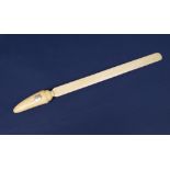 A 19th century ivory letter knife or page turner, 48 cm