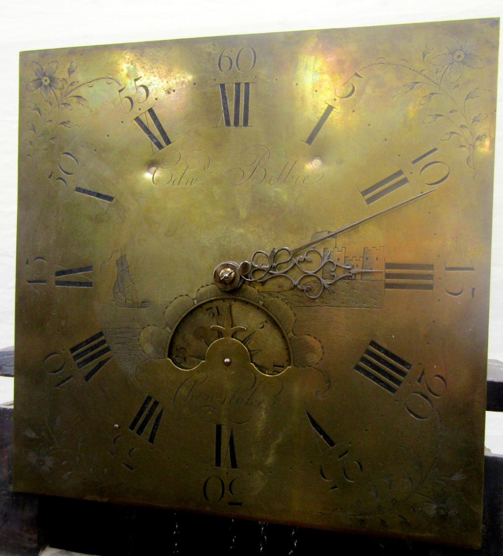A Georgian mahogany longcase clock by Edward Bilbie of Chew Stoke, the square brass dial with etched - Image 7 of 7