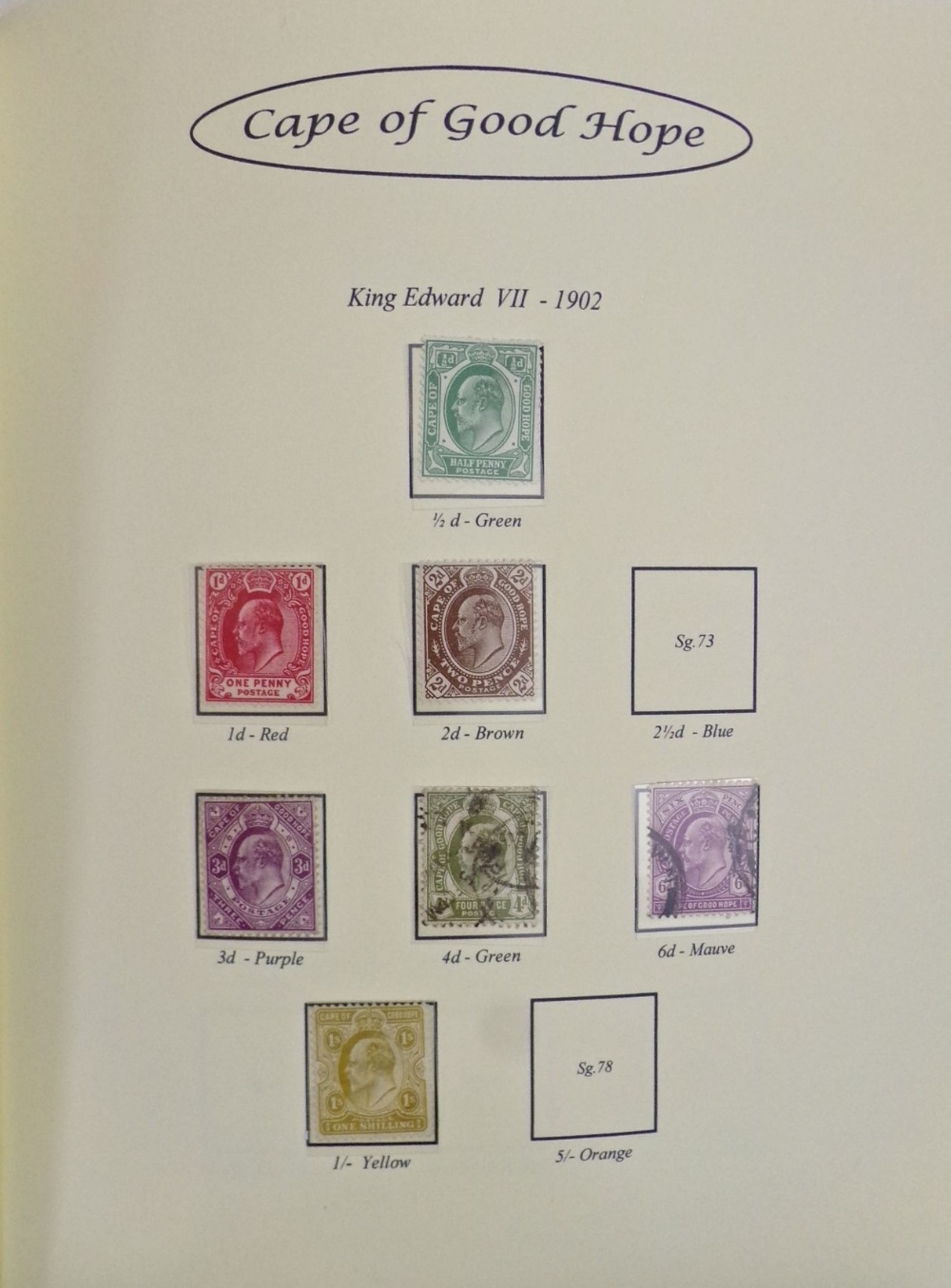 Two albums containing a collection of postage stamps of the British Empire, King Edward VII, King