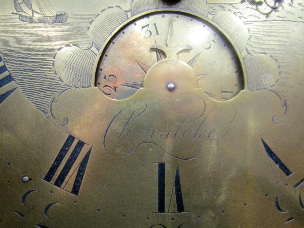 A Georgian mahogany longcase clock by Edward Bilbie of Chew Stoke, the square brass dial with etched - Image 3 of 7