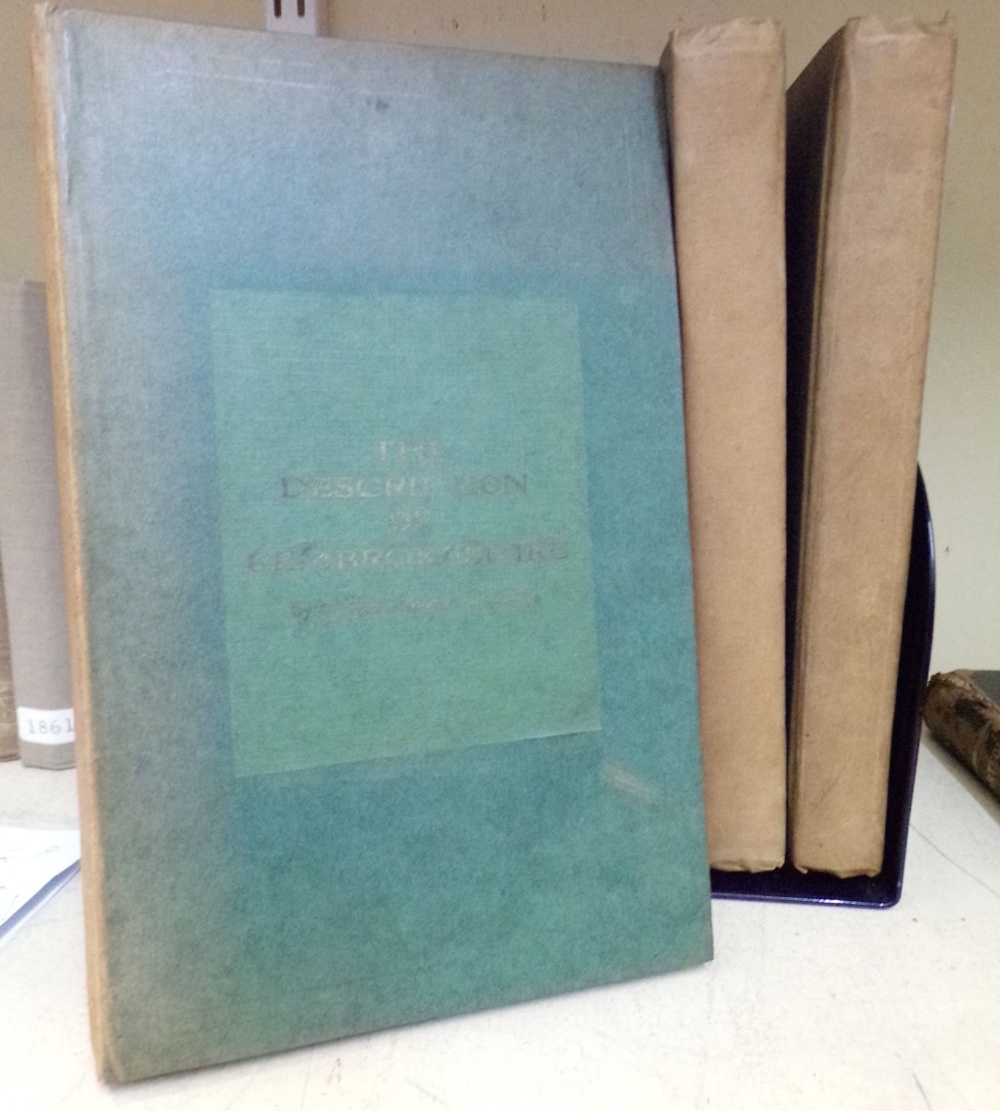 Three volumes of The Description of Pembrokeshire by George Owen of Henllys, Lord of Kemes,