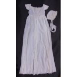 Collection of 19th century hand stitched cotton christening gowns including an early 19th century