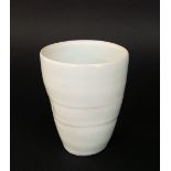 Edmund de Waal (B.1964) - Studio porcelain celadon glazed beaker, 12cm high