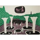 Julian Trevelyan (1910-1988) - 'Kensington Gardens', signed, etching with aquatint, 67/75, 35 x